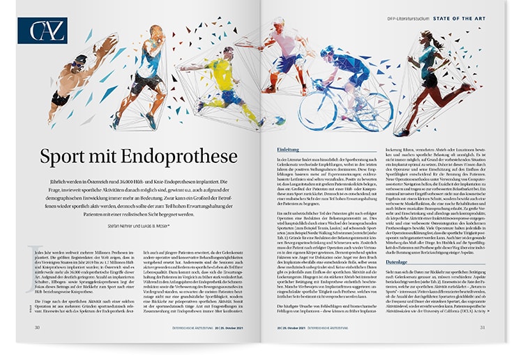 DFP-Lite­ra­tur­stu­dium: Sport mit Endoprothese
