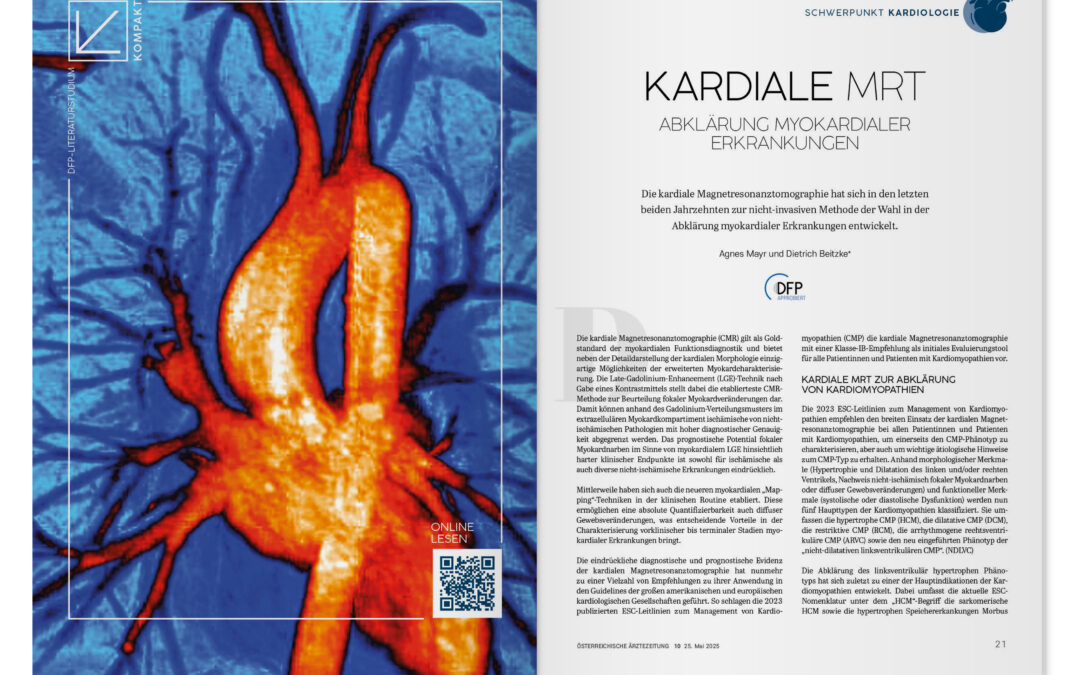 Schwerpunkt Kardiologie: DFP-Literaturstudium kompakt – Kardiale MRT – Abklärung myokardialer Erkrankungen