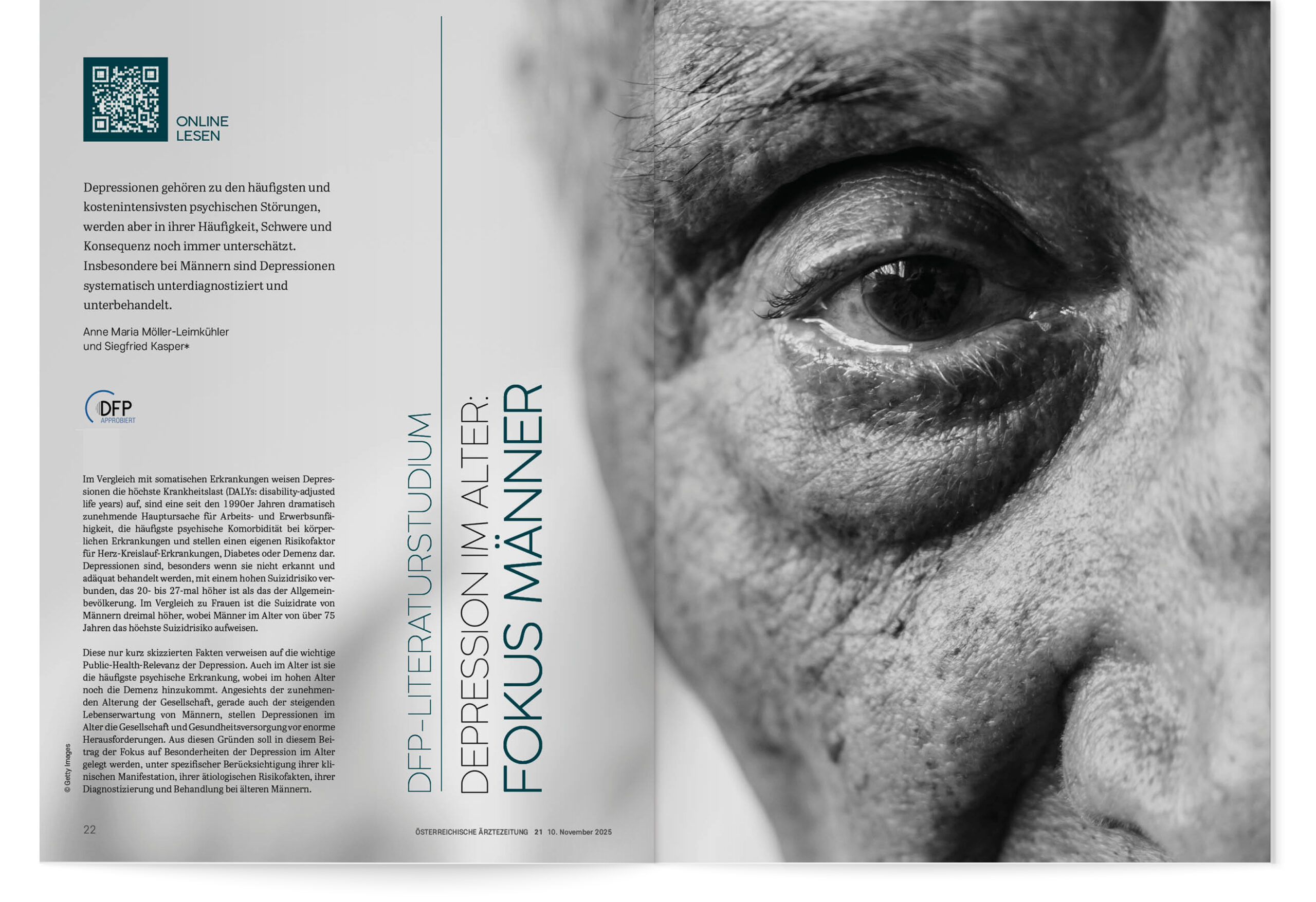 DFP-Literaturstudium: Depression im Alter: Fokus Männer